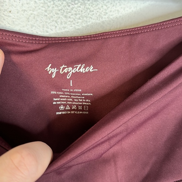By together maroon leggings L - Picture 3 of 6